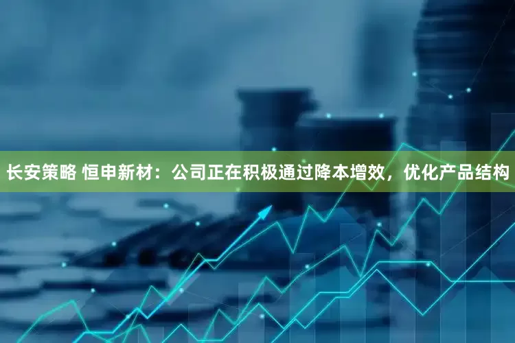 长安策略 恒申新材：公司正在积极通过降本增效，优化产品结构